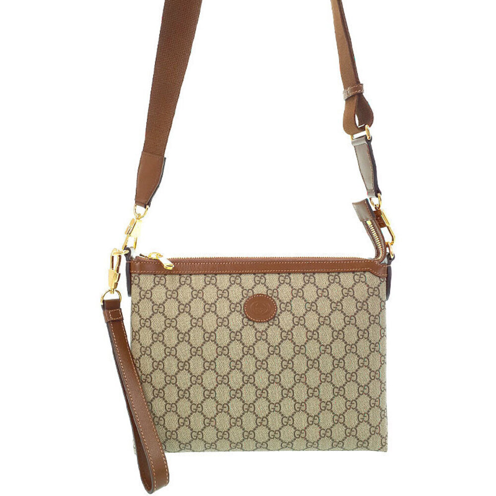 Gucci Interlocking leather Bag Supreme G ebony GG brown beige Crossbody - Picture 2 of 9